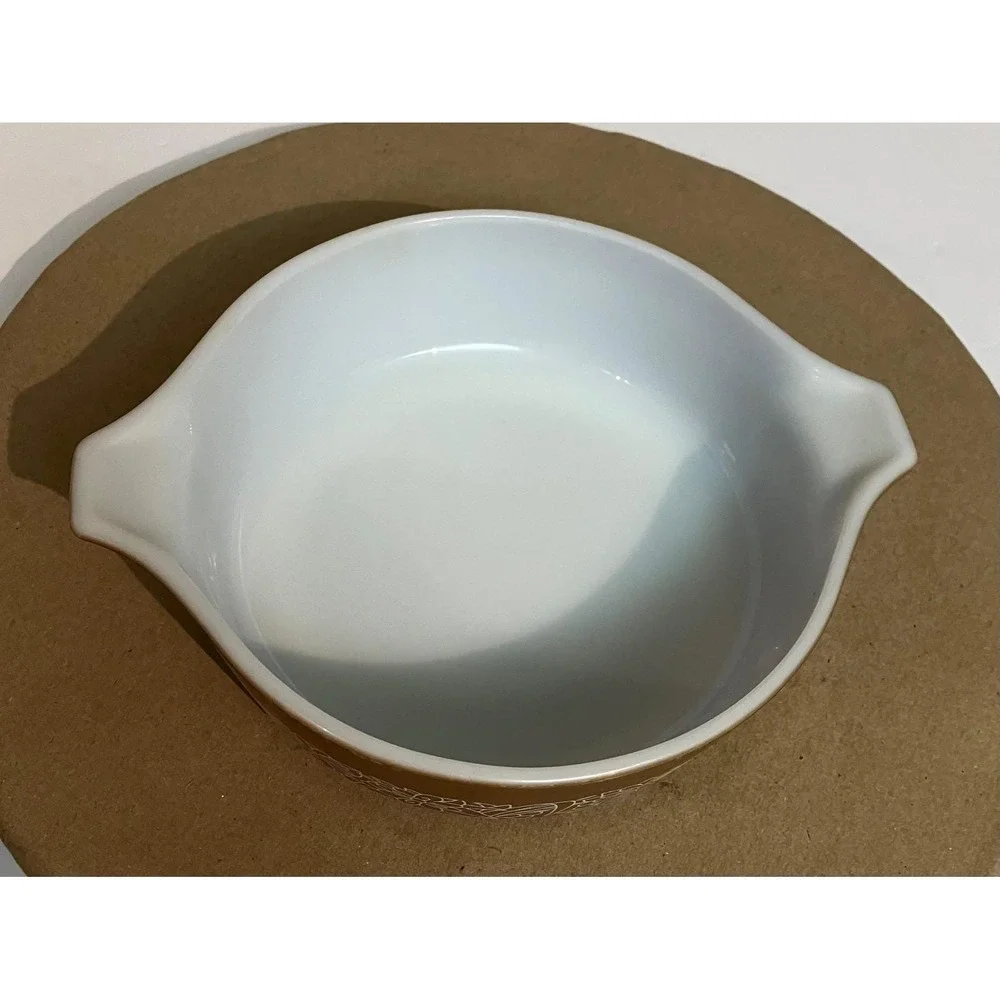 Pyrex Casserole Dish Unisex 500ml Brown Excellent Butterfly Gold 471-B Vintage